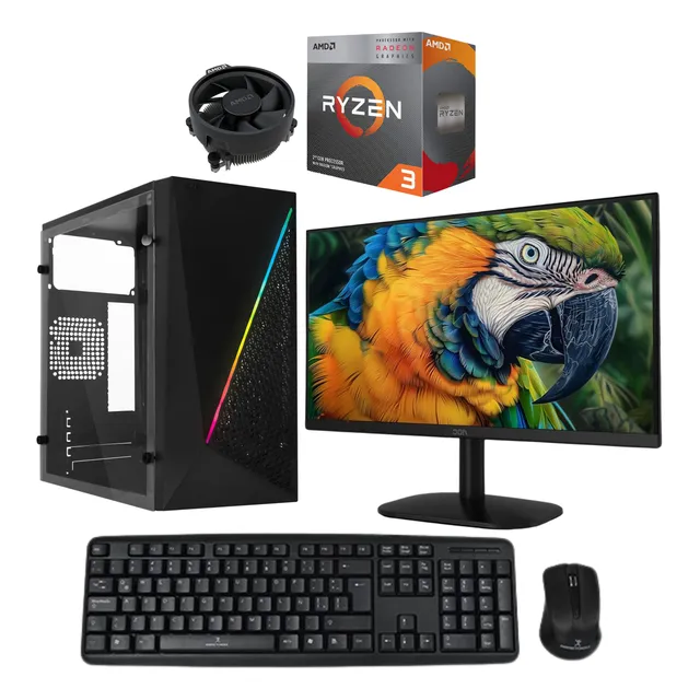 Computadora Ryzen 3 3200g 8gb 240gb Ssd Wifi Kioto 21.5 Fhd