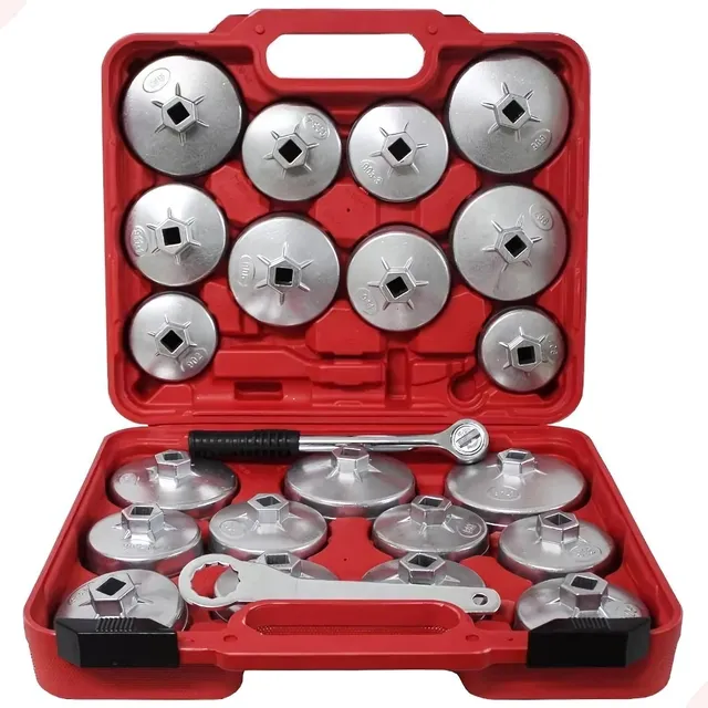 Maleta Com Kit De Saca Filtro Óleo De 23 Peças Aluminio Fort