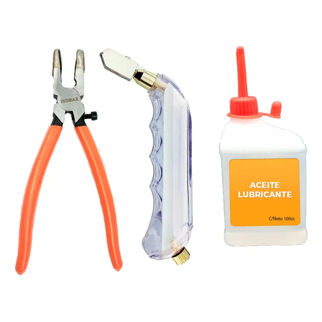 Cortavidrio Anatomico +  Pinza Pico De Pato + Lubricante
