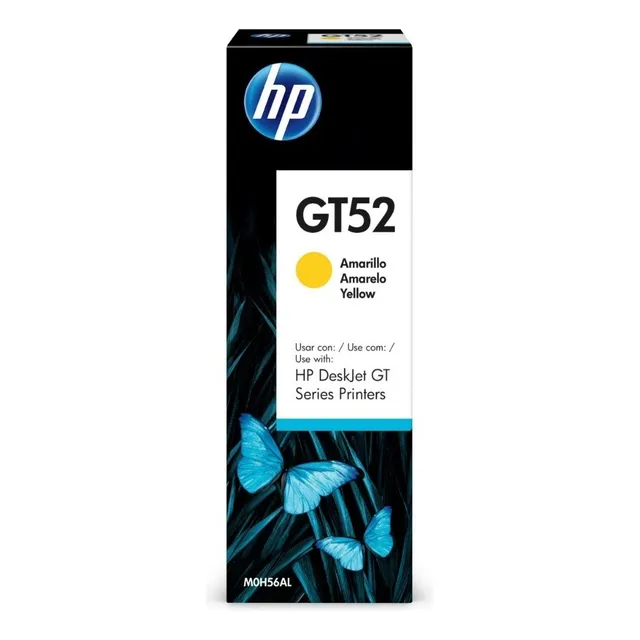 Botella de tinta Hp Gt52 amarillo m0h56al pack 4 unidades