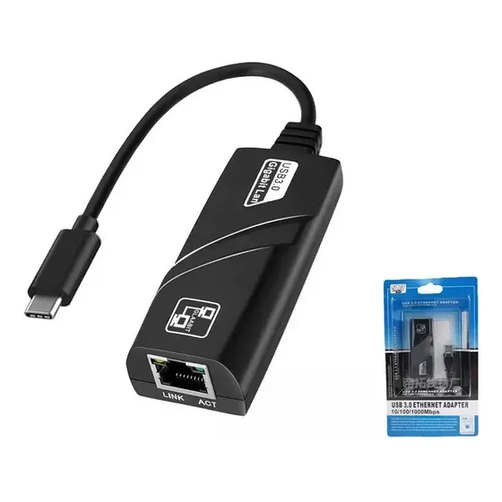 Adaptador Convertidor Tipo C A Lan Rj45 Tarjeta Red 100 Mbps