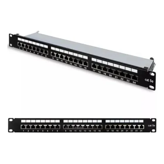 Patch Panel 24 Puertos Cat 5e Para Rack 48cm Acme