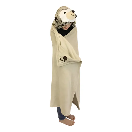Cozy Noxxiez Peluches 130cm Animal Hooded Manta Erizo