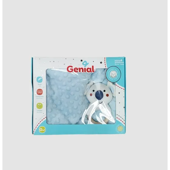 Cobija Para Bebe Tela De Burbuja Con Sonajero Marca Genial 