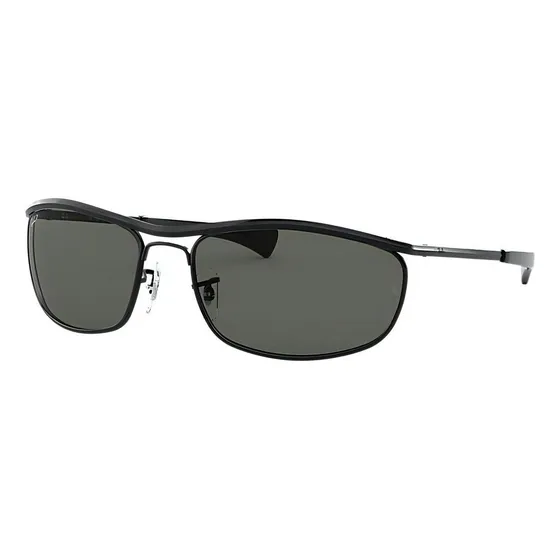 Anteojos de sol polarizados Ray-Ban Olympian I Deluxe talle Large armazón polished black y lente green