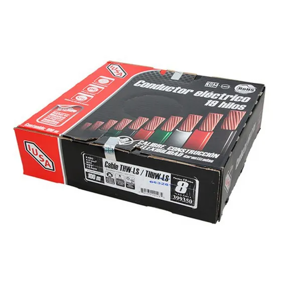 Cable Cal. 08 Negro Thw 1 Hilo 100m Iusa 399350