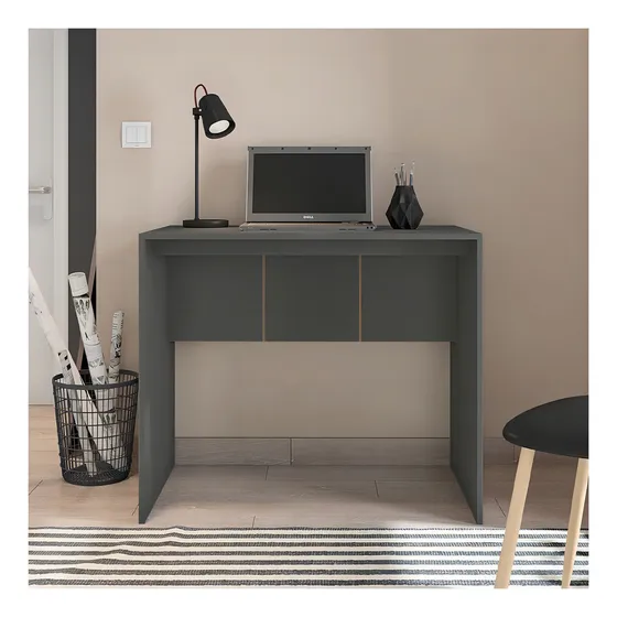 Mesa Para Computador Escritório 90 Cm Cubic Cinza Caemmun