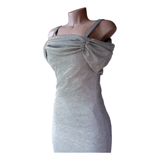 Vestido Plata Elastizado