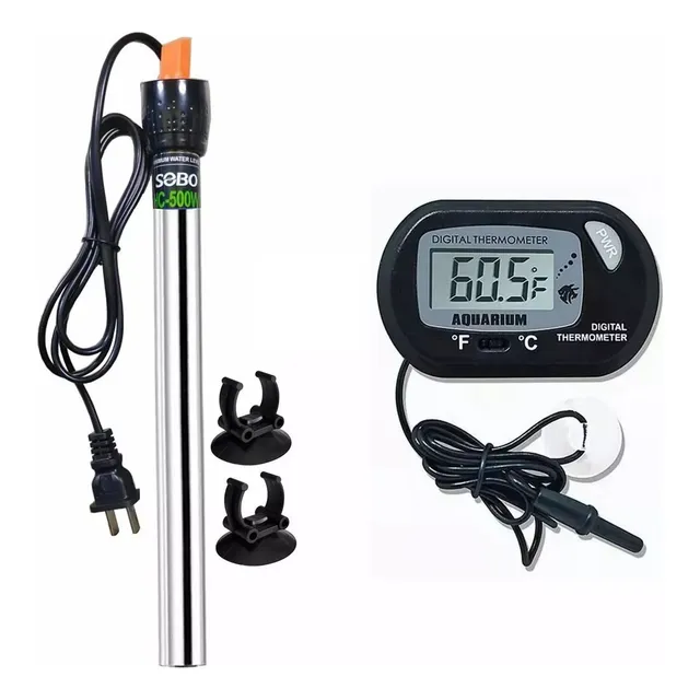 500w Termostato Acero Inox Y Termómetro Digital Para Acuario