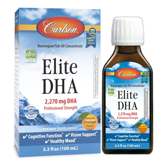 Carlson - Elite Dha, 2270 Mg De Dha, Potencia Profesional, N