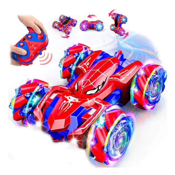 Carro Control Remoto Spider recargable, Todo Terreno, 360°Rotación, todoterreno 2,4 GHz ATOPDREAM Color Rojo y Azul