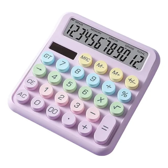 Calculadora Basica Escuela Negocio Color Pastel Num Grandes