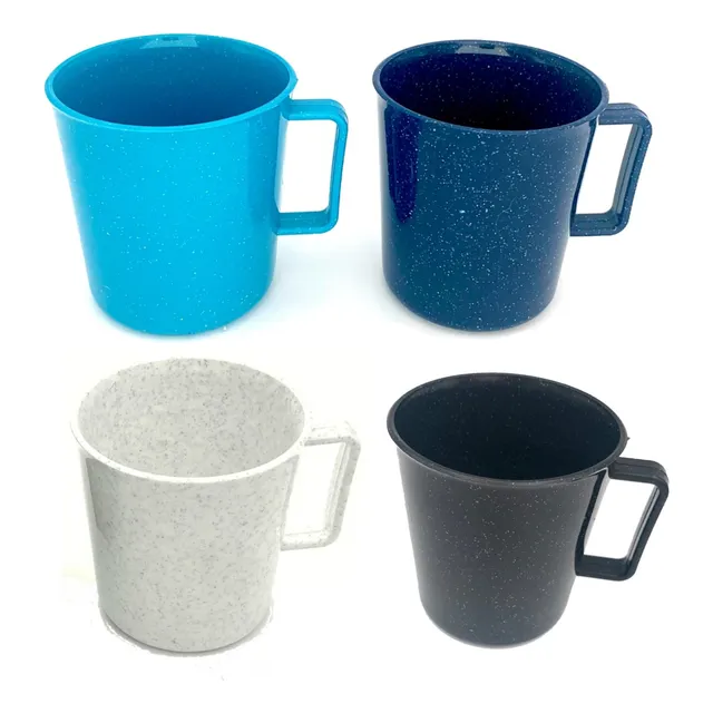 Tazas Para Cafe De Plastico Parece Peltre Set Variado De 4pz