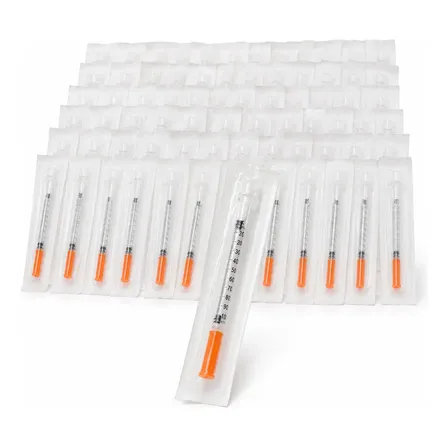 50 Seringas Insulina 1ml 100ui Agulha Fina 8x0,3mm Venper 1 Ml