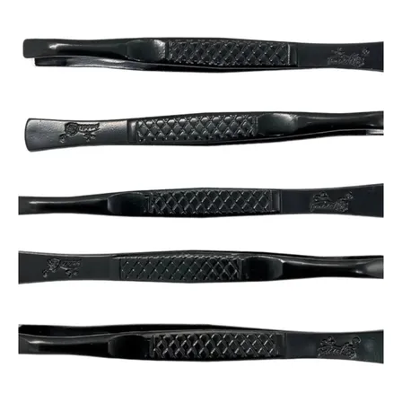 Pinza Gruesa Para Cejas Color Negro 12 Unidades