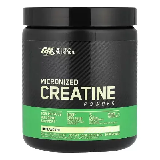 Creatina Monohidratada Optimum Nutrition 300g + Sabor Sem Sabor
