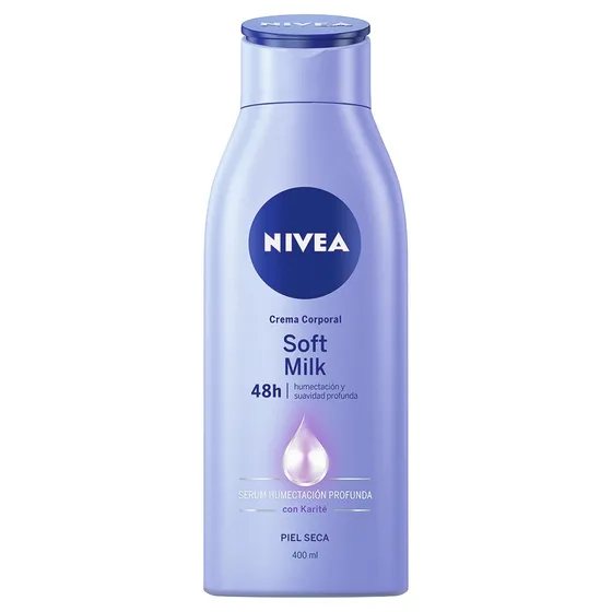 Crema para cuerpo Nivea Cuidados Soft Milk en botella 400mL