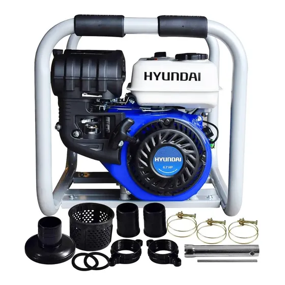 Motobomba Bomba De Agua A Gasolina Hyundai 2x2 Pulg 6.5 Hp