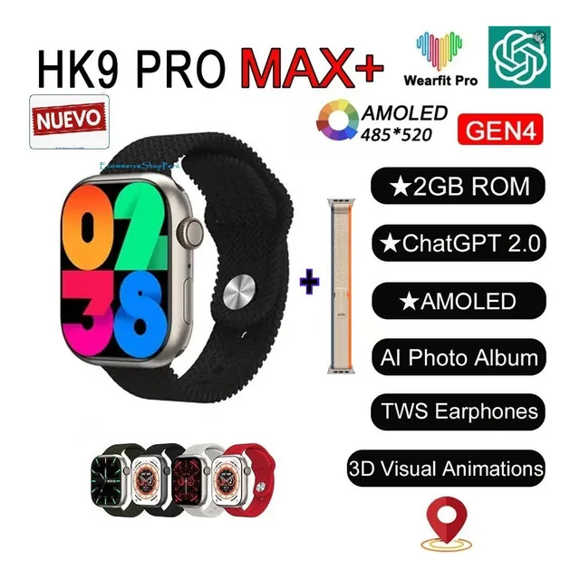 Reloj Inteligente Hk9 Pro Max+ Nuevo 2025 Bt Smartwatch