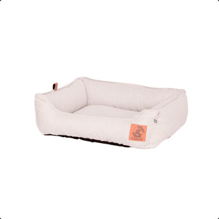 Capa Com Zíper Para Cama Media De Cachorro Gelo Em Linho - M Capa Com Zíper Para Cama Media De Cachorro Gelo Em Linho - M