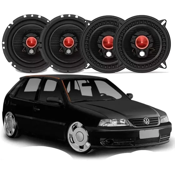 Kit Alto Auto Falante Bomber Gol G3 G4 G5 G6 G7 200w Rms