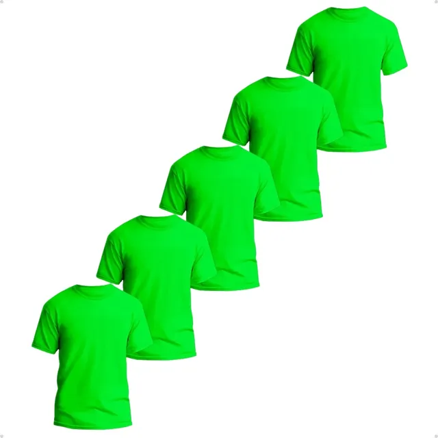 Kit 5 Camisetas Básicas Masculina Dry Fit Lisa Tradicional 
