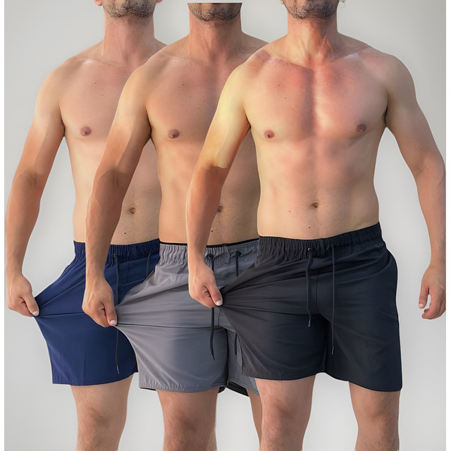 Kit 3 Short Masculino Academia Praia Tactel C Lycra Bermuda Kit 3 Short Masculino Academia Praia Tactel C Lycra Bermuda