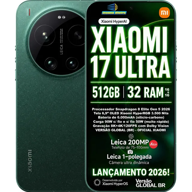 Xiaomi 17 Ultra 512gb+32gb Ram 5g 200mpx Nfc Global Lacrado
