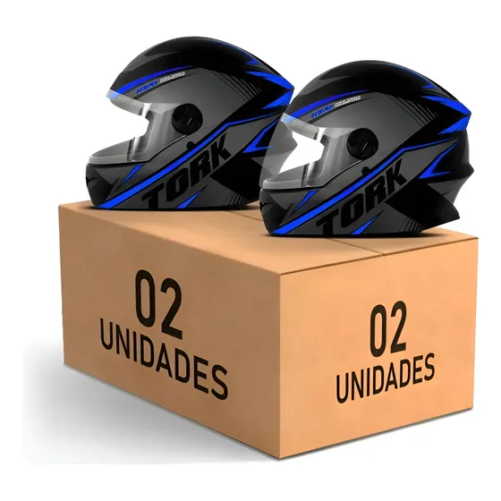 Kit 2 Capacetes Integral Moto Pro Tork R8 Combo Para Casal
