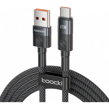 Adaptador De Cable De Datos De Carga Rápida Usb A Tipo C De 120 W Black 2m