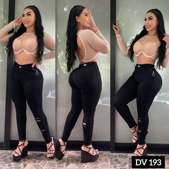 Studio Jeans Pantalon De Dama Levanta Cola Moda Colombiana 