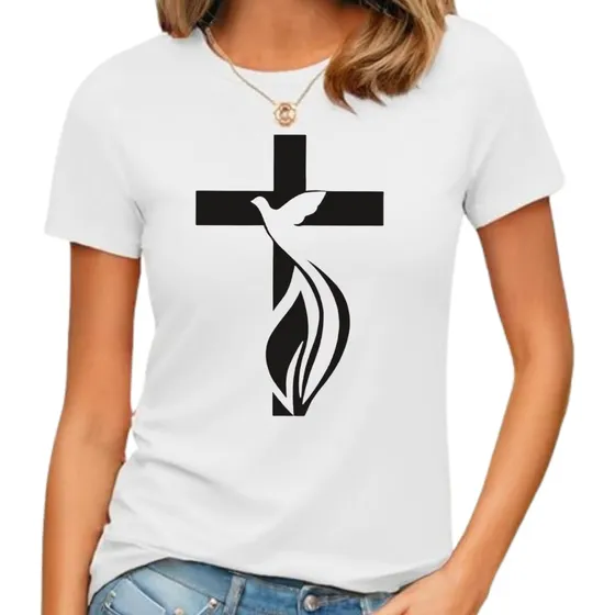 Franela Para Mujer 100% Algodón, Semana Santa, Cruz, Fé