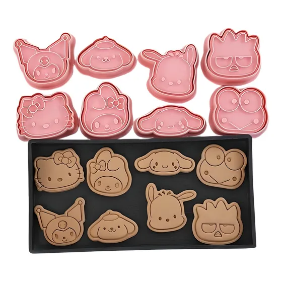 Set Cortadores Sello Fondant Galletas Cortadores Hello Kitty