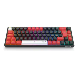 Teclado K631rgb Pro Brw Mecânico Gamer Rgb Sem Fio Redragon Preto, Vermelho E Br