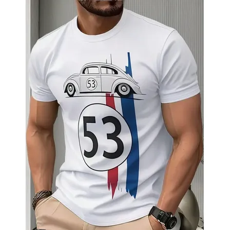 Camisa Camiseta Fusca Herbie 53 Adulto Confortavel Algodão