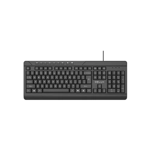 Teclado Delux K-u K7010u Usb Ergonómico Negro
