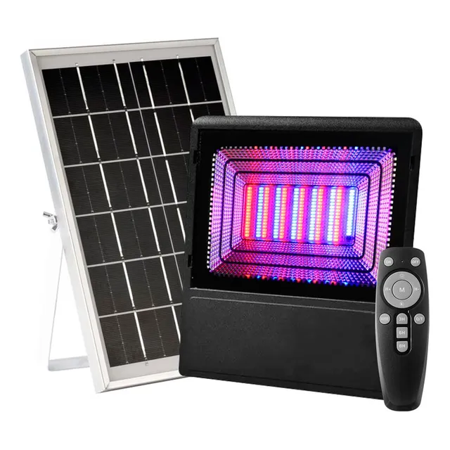 Reflector Led Rgb Solar 100w Exterior Colores Fotocelula