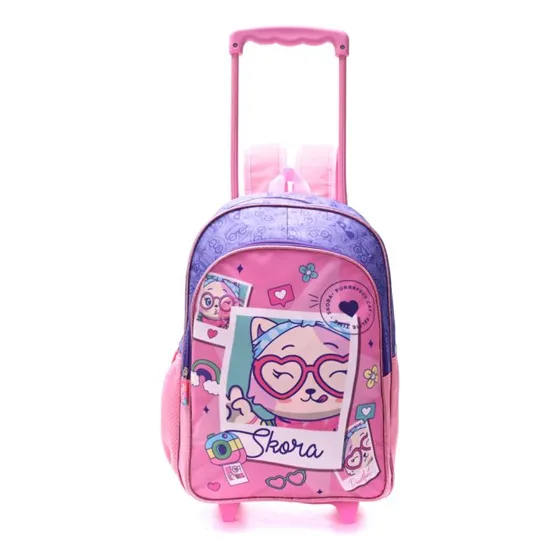 Mochila Carro Gato Pets Purrfect 16 P Skora Sharif Express Color Rosa Y Lila Diseño De La Tela Único