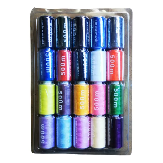 Hilos De Coser Colores Surtidos Set 20 Unidades 500 Metros