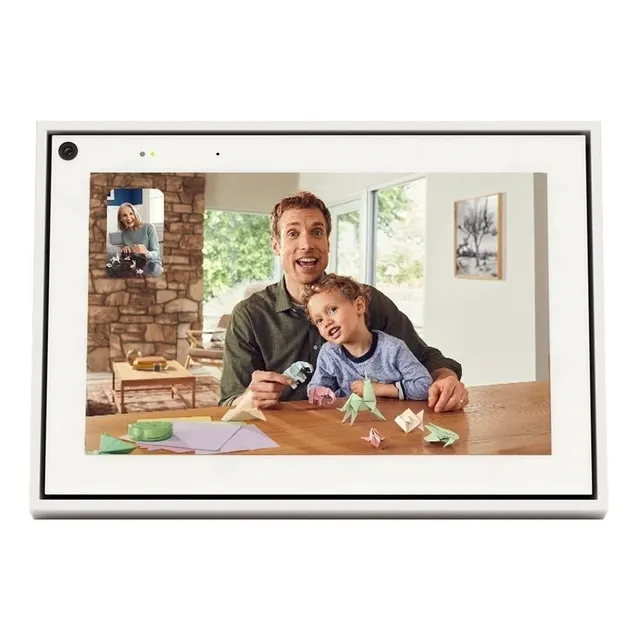 Bocina inteligente Facebook Portal Mini con asistente virtual Alexa, pantalla integrada de 8" color white 127/220V