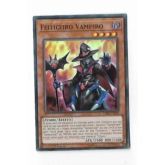 Yu-gi-oh Feiticeiro Vampiro - Super Raro Frete Incluso