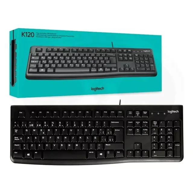 Teclado Logitech K120 Español Alámbrico Negro