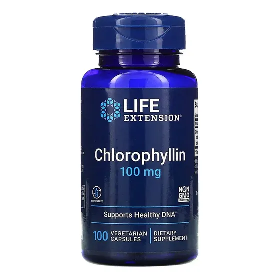 Suplemento Life Extension De Clorofilina, 100 Mg, 100 Cápsul