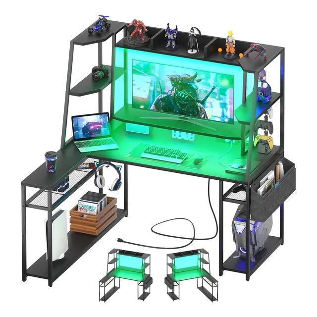 Escritorio L 47  Para Juegos Con Luces Led