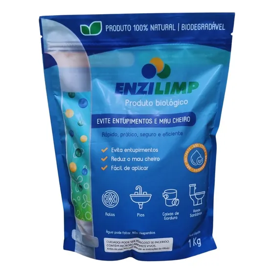 Enzilimp Biodegrador - Elimina Cheiro Limpa Fossa 1 Kg