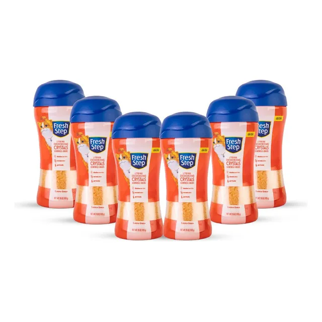 Cristales Fresh Step Brisa Tropical Para Arena Gatos 6 Pzas