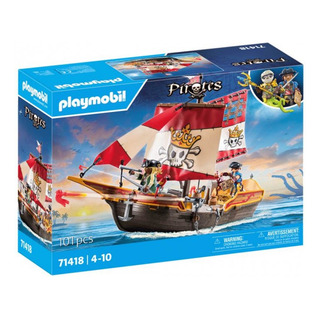 Playmobil Pirates - Barco Pirata - Mod 71418 - 101 Piezas Playmobil Pirates - Barco Pirata - Mod 71418 - 101 Piezas