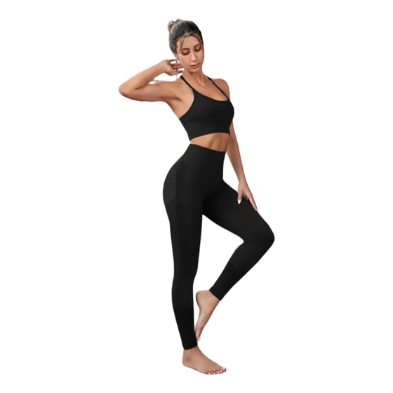 Conjunto Deportivo Shein Sin Costura 2 Piezas Adulto Mujer