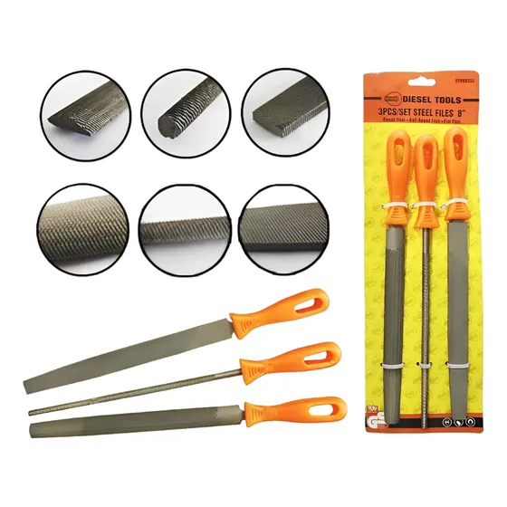 Set De Limas Manuales Mango Plastico Diesel Tools