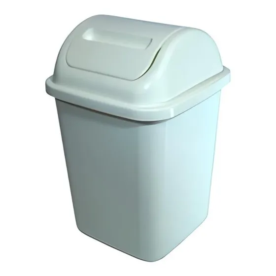 Basurero Plástico De 10 Litros - Basurero Para Baño O Cocina Color Blanco